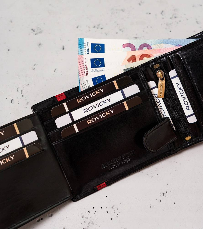 Skórzany męski portfel Rovicky N61-RVT RFID