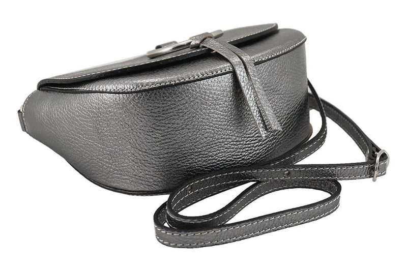 Torebki listonoszki damskie skórzane - Złota