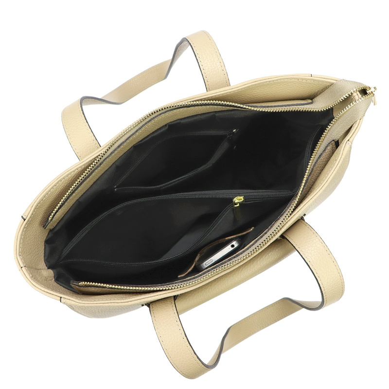 Gregorio duża Skórzana damska shopperbag torebka na ramię z kieszenią