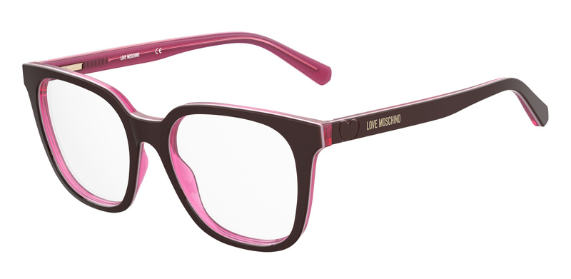 Okulary LOVE MOSCHINO MOL590-LHF. Okulary, Kolor Burgundy. Kobieta.