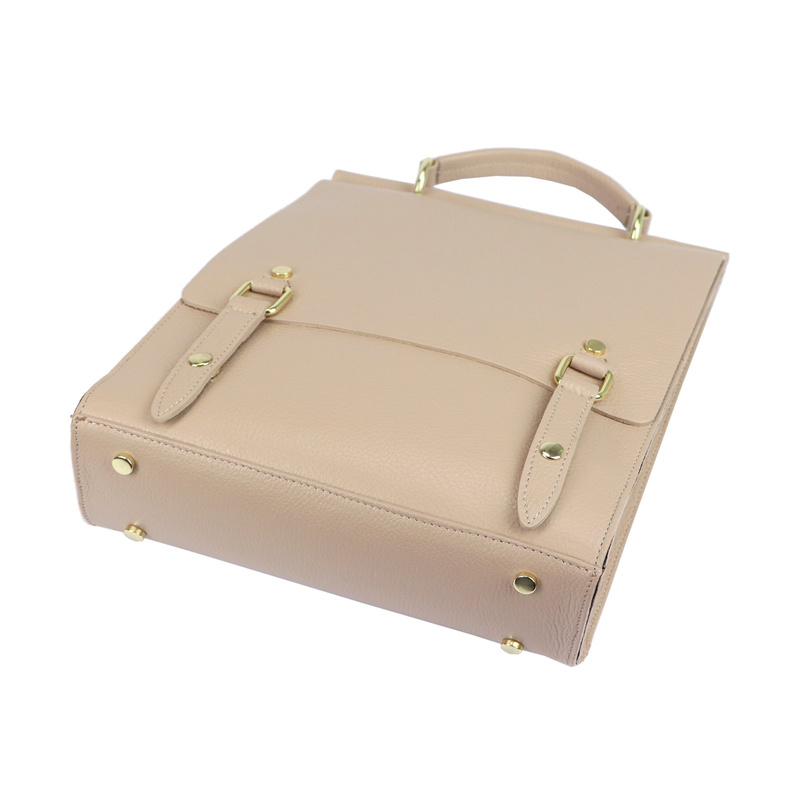 Luka plecak miejski damski skóra naturalna styl vintage z kieszeniami