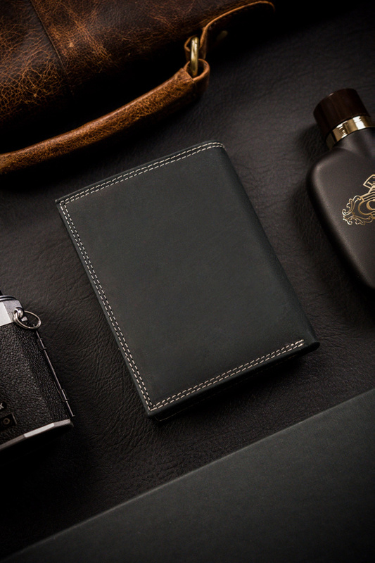 Skórzany męski portfel Wild N4-CHM-NL RFID