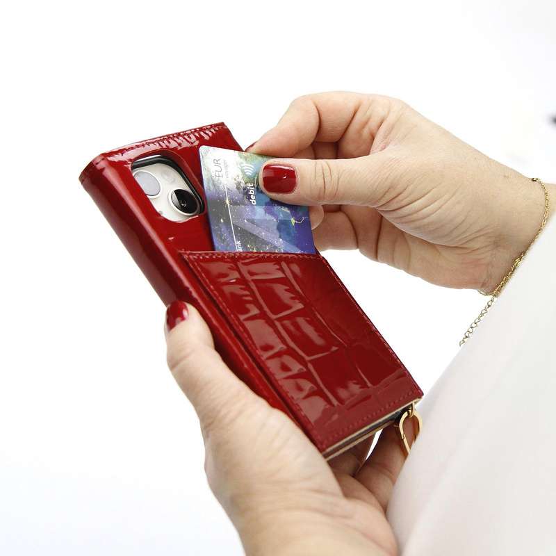 MiaMore case skóra naturalna IPHONE 12 etui na telefon skóra krokodyla