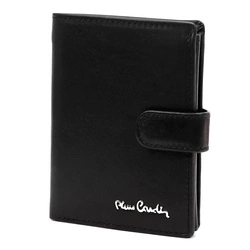 Rozbudowany pionowy zamykany Skórzany męski portfel Pierre Cardin