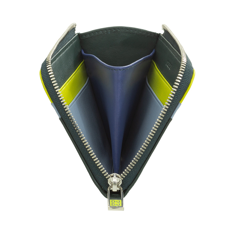 DuDu kompaktowa portmonetka mała skóra naturalna portfel z kieszenią