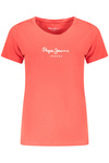 Koszulka damska Pepe Jeans z krótkim rękawem, czerwona