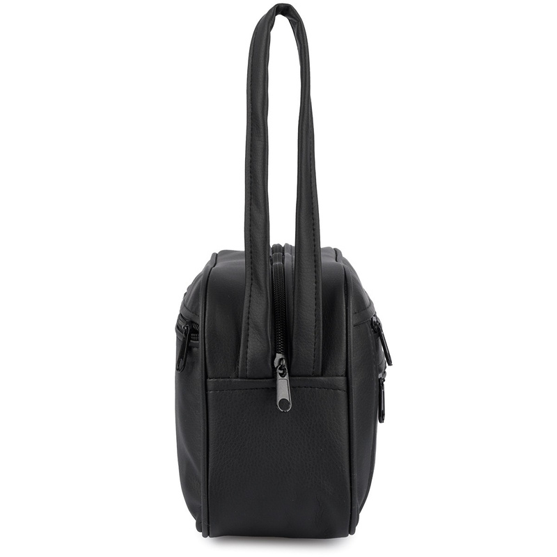 Kosmetyczna podróżna saszetka elegancka uniseks gładka czarna Beltimore R25