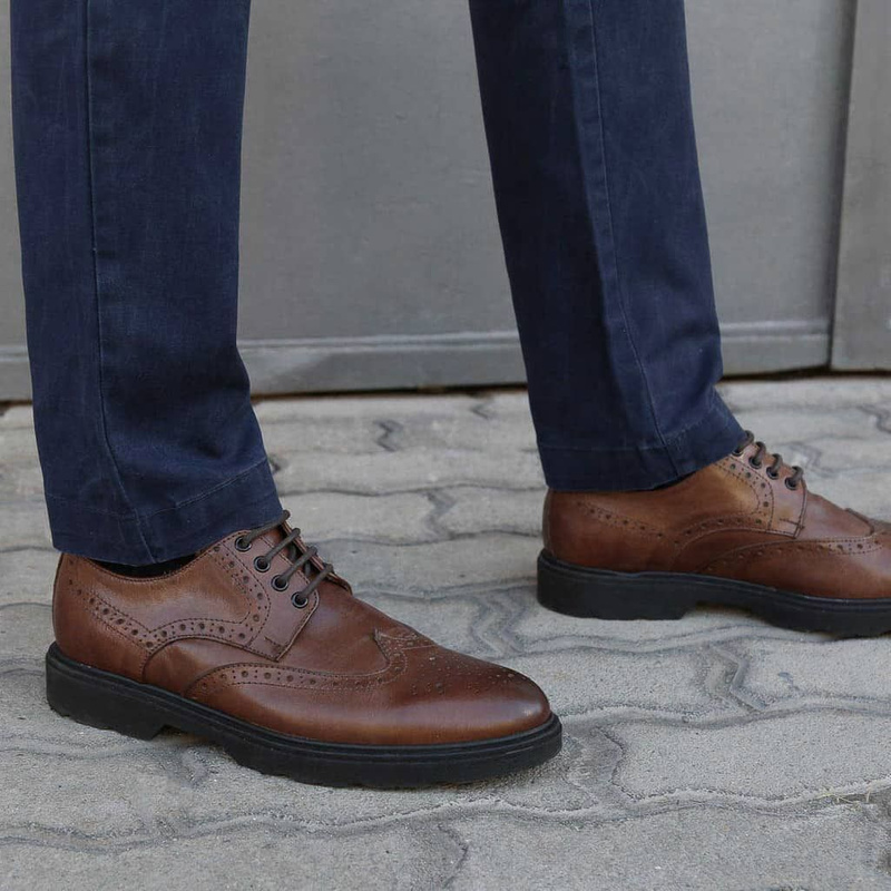Wizytowe męskie buty półbuty marki Duca di Morrone