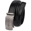 Pasek męski skórzany klamra automatyczna czarny Beltimore A50 : Kolory - czarny,