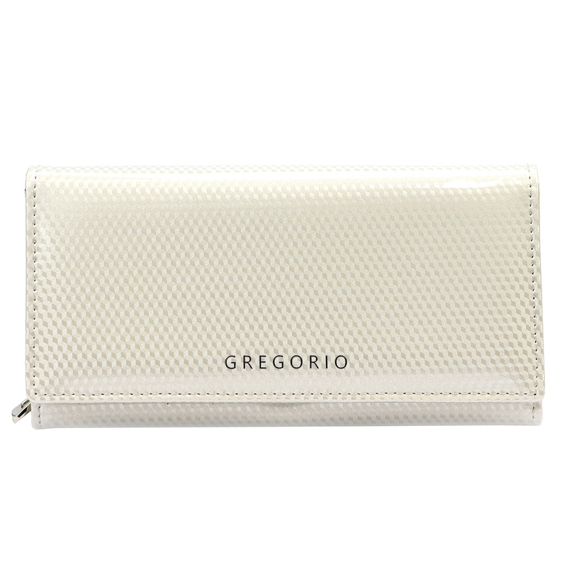 Lakierowany damski portfel skórzany duży Gregorio