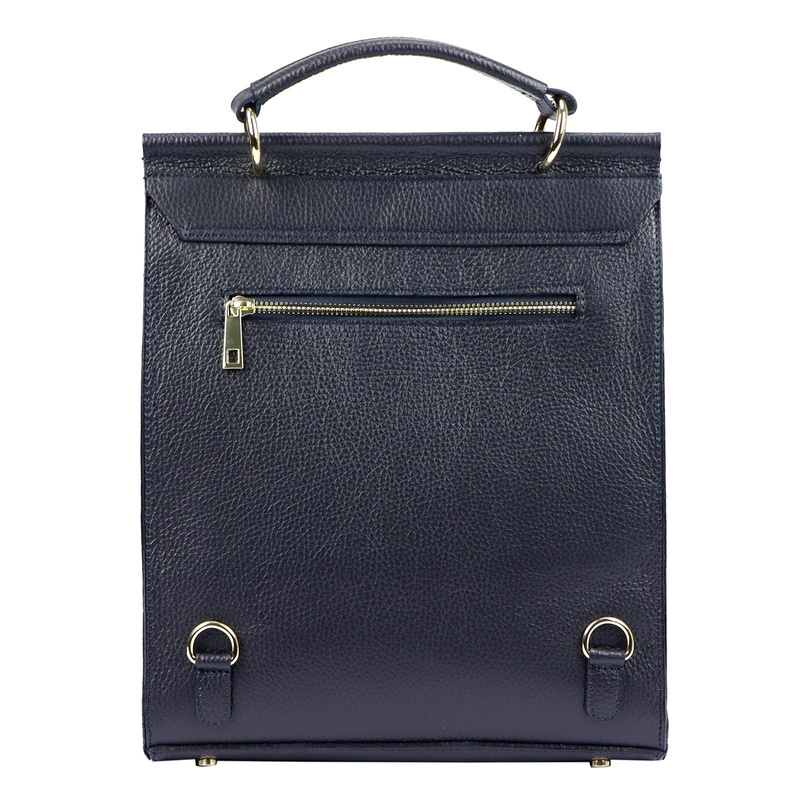 Luka plecak miejski damski skóra naturalna styl vintage z kieszeniami