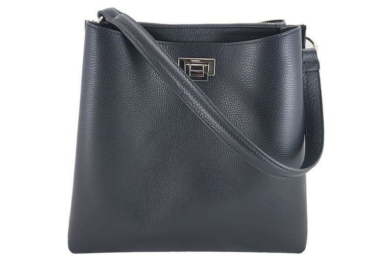 Duże torby damskie skórzane - Barberini's - Granatowa