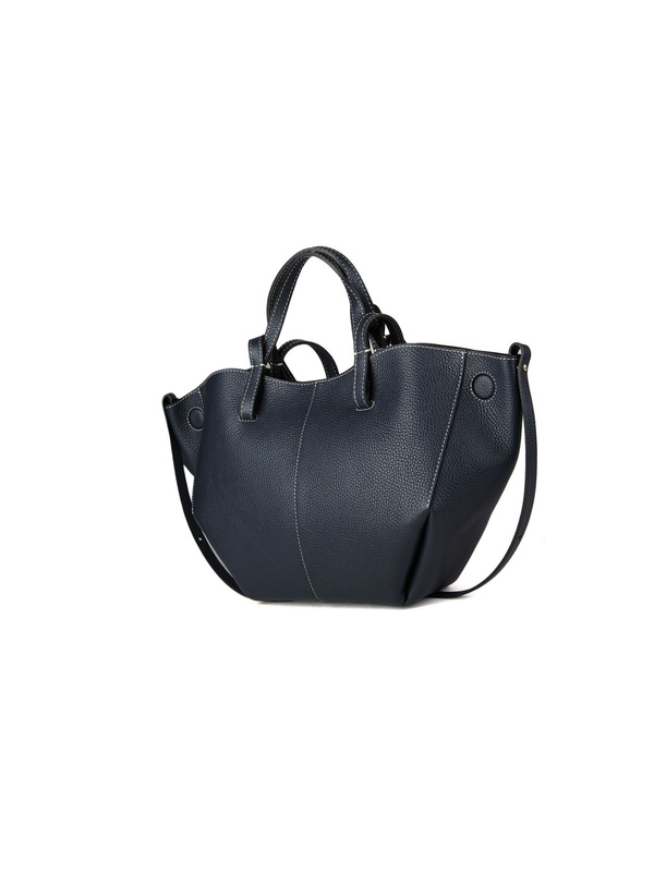 Skórzana torebka shopper Giulia Monti GM1665 D24 – granatowa