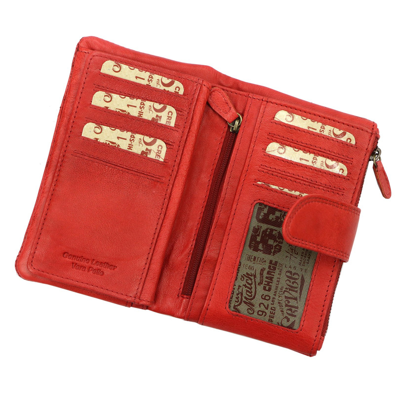 Route 66 damska portmonetka skóra naturalna podłużny duży portfel pionowy