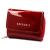 Gregorio damska lakierowana portmonetka skórzana mały portfel na zatrzask