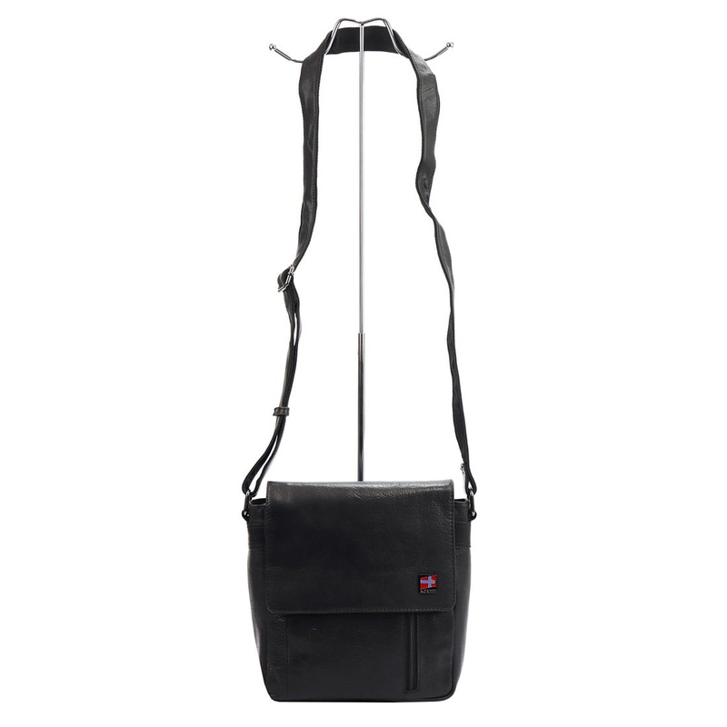 Saszetka męska z kieszeniami ze naturalnej skóry regulowany pasek od Nordee