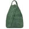 Ciemno- zielony Vera Pelle włoski Plecak Skórzany damski mały T53