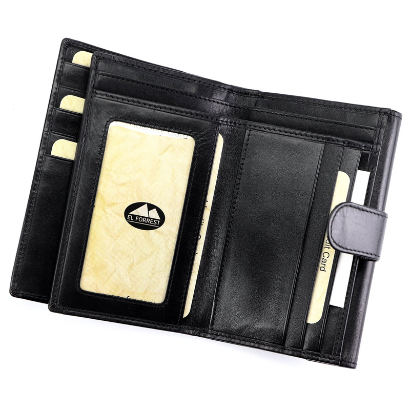 Skórzany męski portfel EL FORREST 866-67 RFID