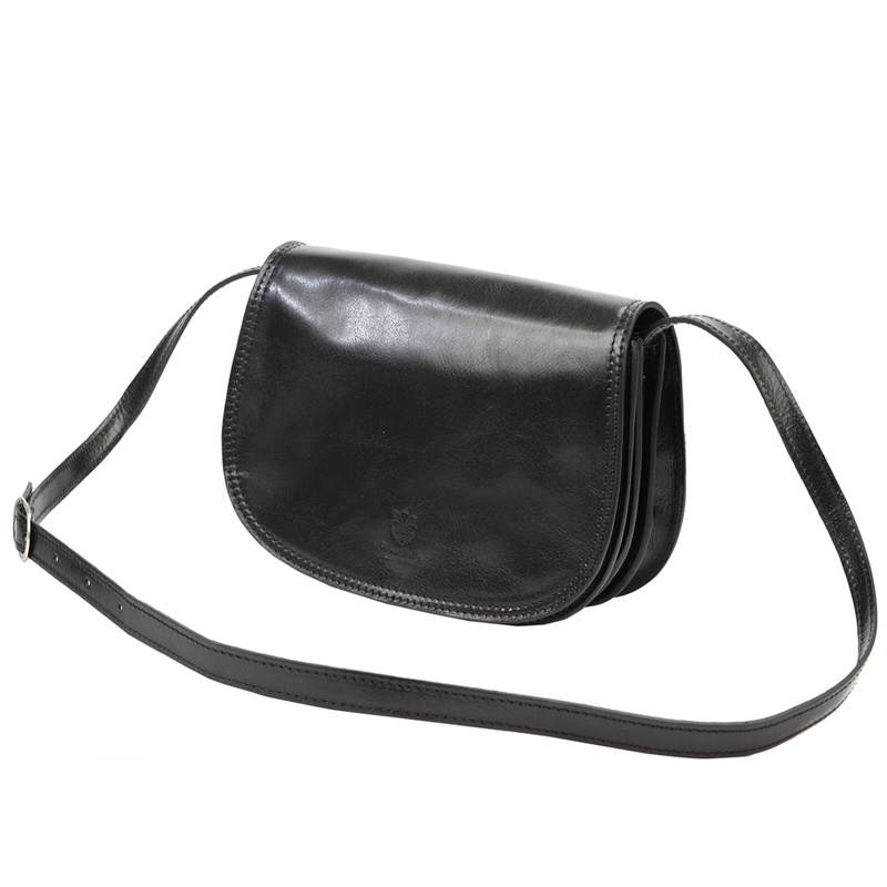 Florence Skórzana damska listonoszka przez ramię dwie komory kieszenie