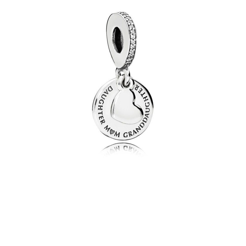 Damski charms Pandora 796215CZ, srebrny