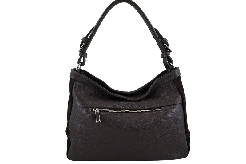 Torebka Barberinis zamszowa klasyczna - Brązowa ciemna