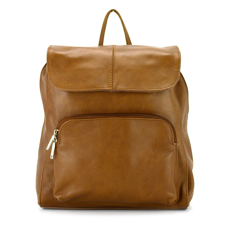 Voyager Miejski damski plecak ze skóry naturalnej z kieszeniami