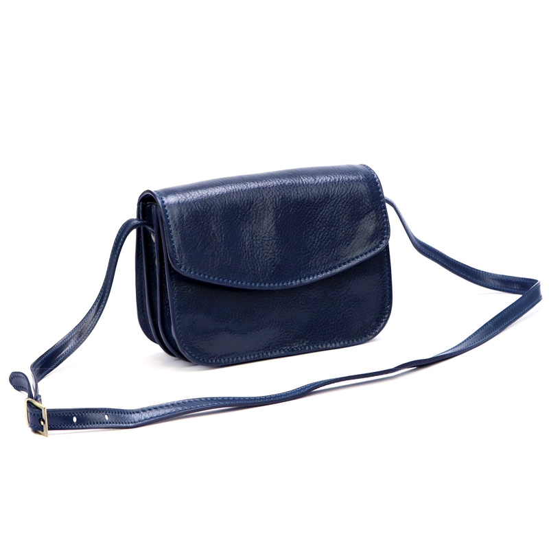 Florence Skórzana listonoszka na ramię 3 komory zamykana klapą elegancka