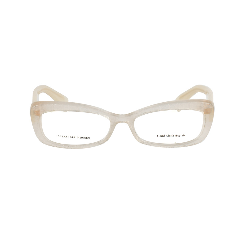 Okulary ALEXANDER MCQUEEN AMQ4203K6V. Okulary, Kolor żółty beżowy. Kobieta.