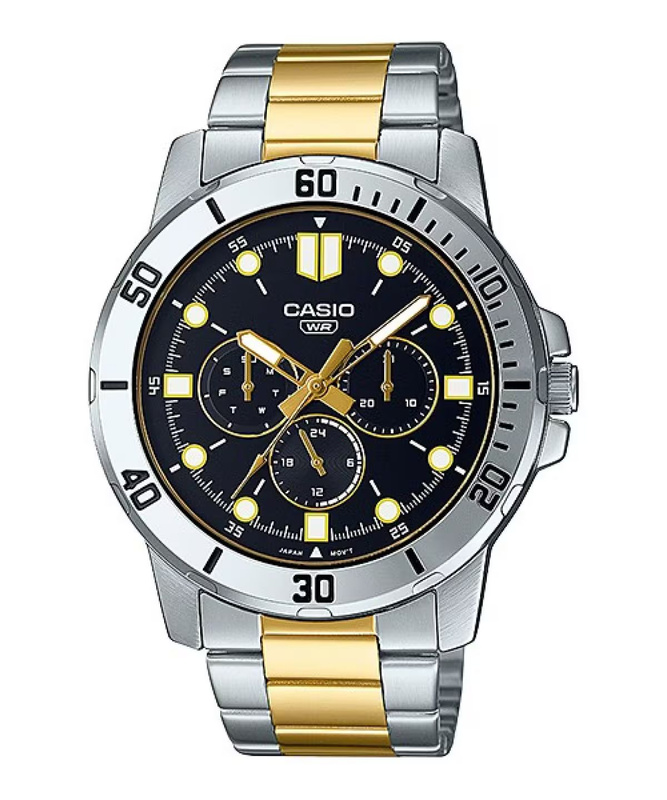 Zegarek CASIO MTPVD300SG1EU. Kwarcowy, Kolor czarny. Mężczyzna.