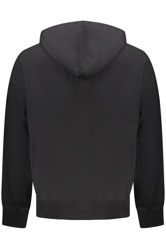CALVIN KLEIN M�SKA CZARNA BLUZA Z ROZPINANYM NA ZAMEK
