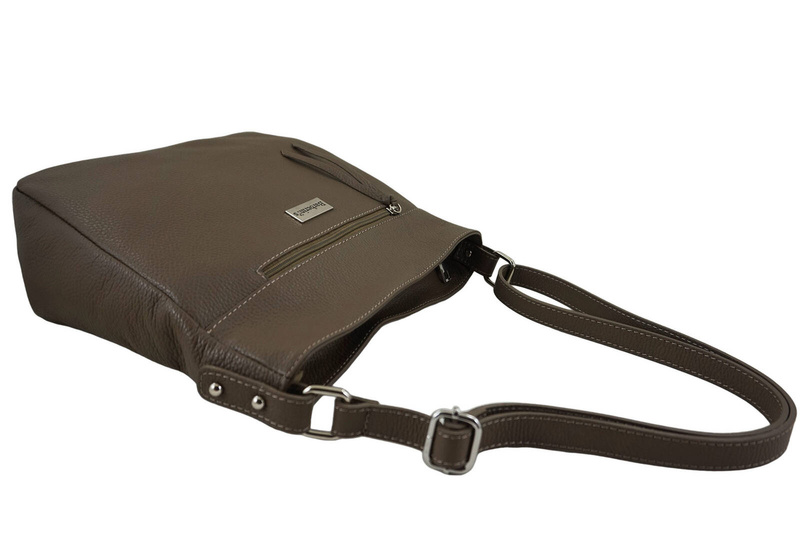 Torebka codzienna skórzana damska - Brązowa jasna