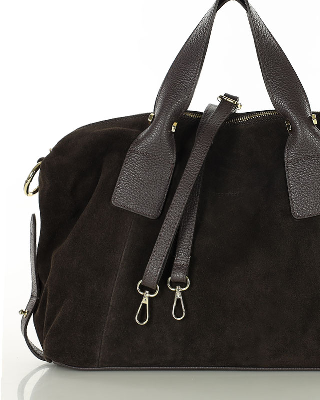 Torebka damska worek hobo bag skóra naturalna - MARCO MAZZINI czarna