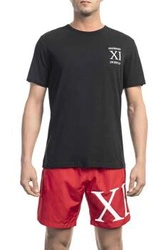 NIEBIESKI T-SHIRT MĘSKI Z KRÓTKIM RĘKAWEM BIKKEMBERGS