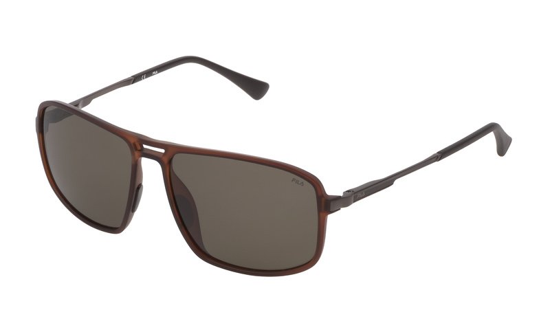 Okulary FILA SF9329-587F7P. Okulary przeciwsłoneczne, Kolor brązowy. Mężczyzna.