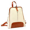 Florence Miejski Damski plecak skóra naturalna z kieszeniami na suwak