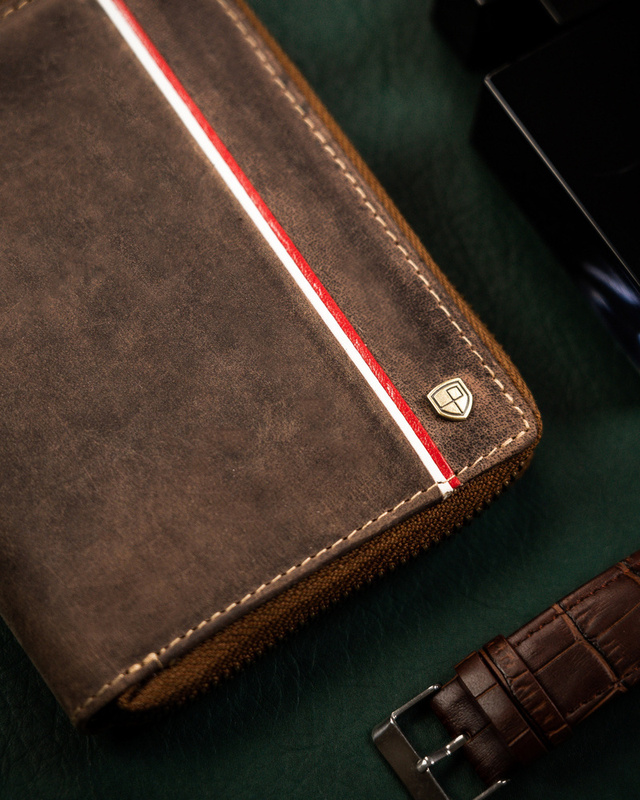 Skórzany męski portfel Peterson PTN 340P-01 HUNTER