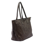 VS Pleciona shopperbag damska Damska torebka na ramię ze skóry naturalnej