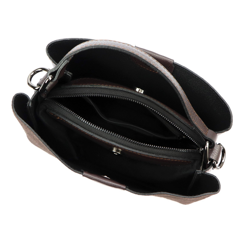 Vera Pelle damska listonoszka skóra naturalna zamsz torebka na ramię