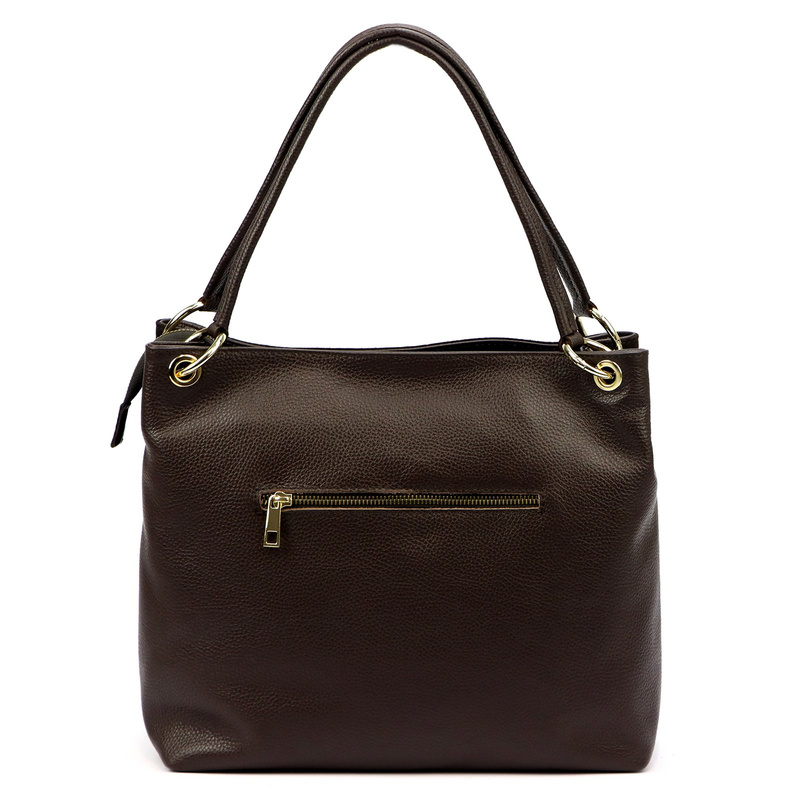 Vera Pelle torebka na ramię skóra naturalna shopperbag dwukomorowa