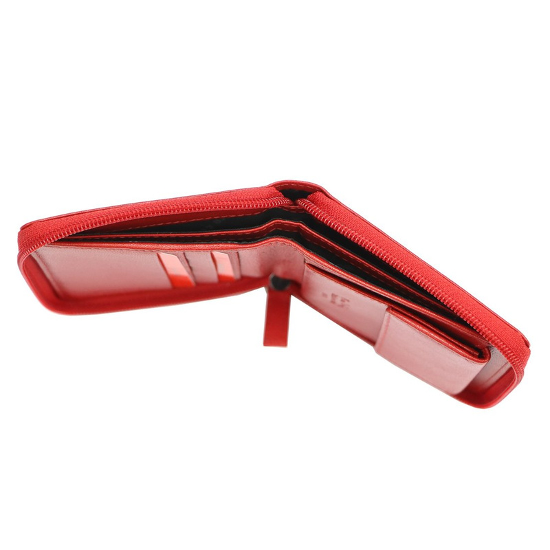 Pierre Cardin damska portmonetka skóra naturalna mały portfel na suwak