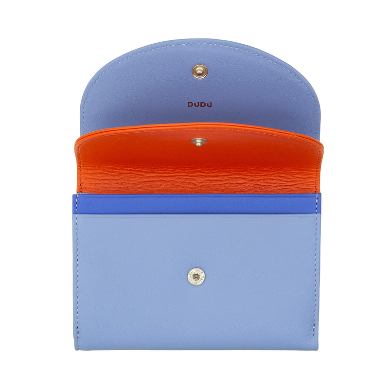 DUDU mała damska portmonetka skóra naturalna kompaktowy portfel