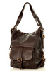 Torba skórzana dla wymagających z opcją plecak old school leather bag - MARCO MAZZINI ciemny brąz caffe