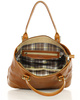 Torebka do ręki kuferek genuine leather made in Italy - MARCO MAZZINI camelowa