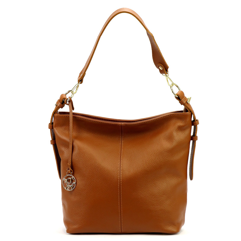 Gregorio pojemna damska torebka na ramię skóra naturalna shopperbag