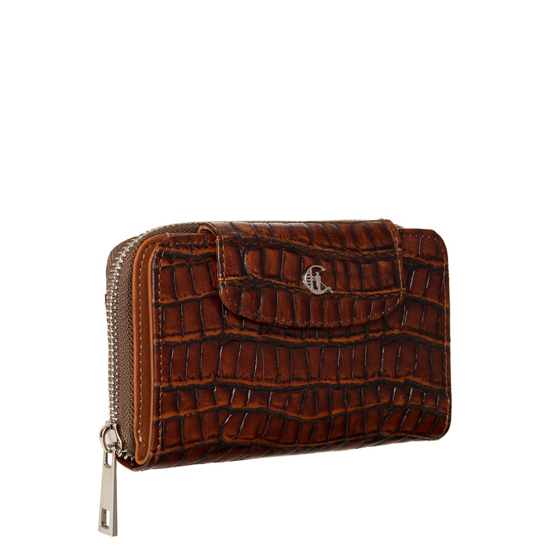 Damski portfel skórzany Canaletto – brązowy croco z RFID | Elegancja i bezpieczeństwo PD1445s299 RFID