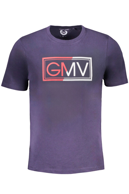T-SHIRT MĘSKI Z KRÓTKIM RĘKAWEM GIAN MARCO VENTURI NIEBIESKI