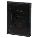 Skórzany męski portfel Money Kepper CDD 5601 SKULL