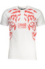 T-SHIRT M�SKI Z KR�TKIM R�KAWEM KLASY CAVALLI BIA�Y
