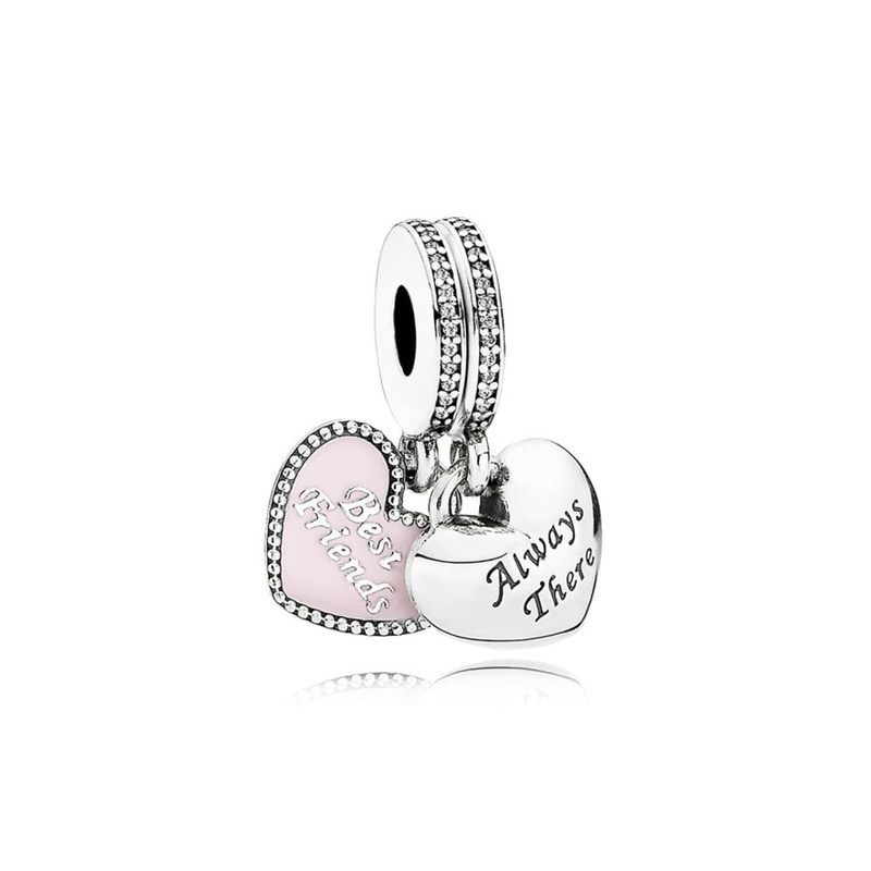 Damski charms Pandora 791950CZ, różowo-srebrny