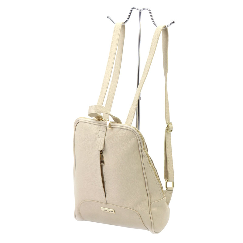 Damski miejski pojemny plecak z prawdziwej skóry z kieszeniami MiaMore